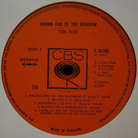 Tom Rush-Wrong End Of The Rainbow-CBS-Vinyl LP