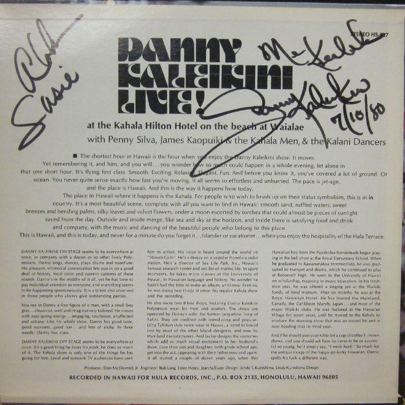 Danny Kaleikini-Live At The Kahala Hilton Hotel-Hula-Vinyl LP