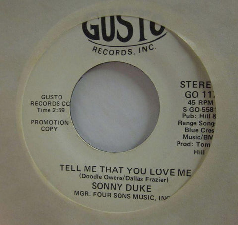Sonny Duke-Tell Me That You Love Me-Gusto-7" Vinyl