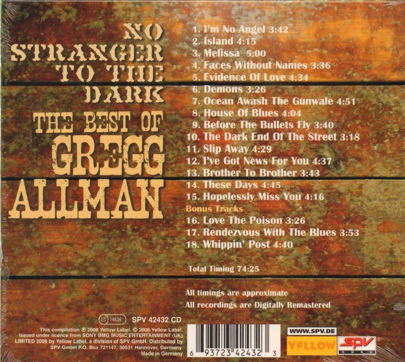 No Stranger To The Dark-CD Album-Like New