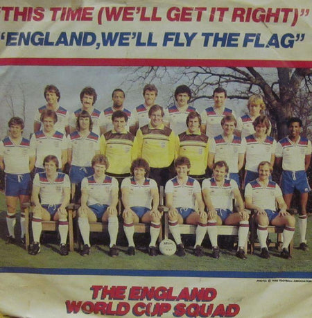 England World Cup Squad-This Time (We'll Get It Right)-England records-7" Vinyl