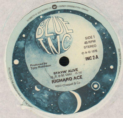 Richard Ace-Stayin Alive-Blue Inc-7" Vinyl