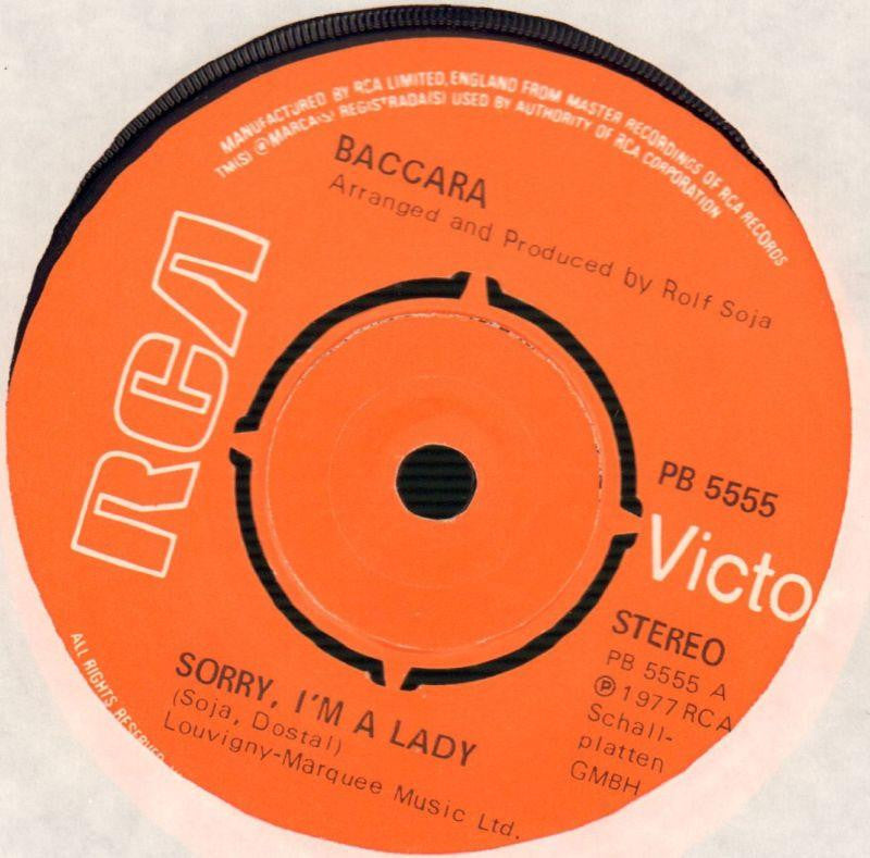 Baccara-Sorry I'm A Lady / Love You Till I Die-RCA-7" Vinyl