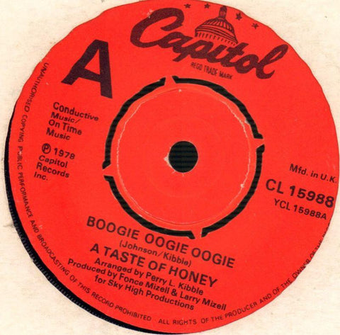 A Taste of Honey-Boogie Oogie Oogie-Capitol-7" Vinyl