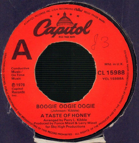 A Taste of Honey-Boogie Oogie Oogie-Capitol-7" Vinyl