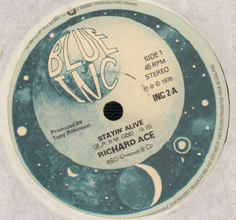 Richard Ace-Stayin' Alive-Blue Inc-7" Vinyl