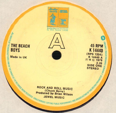 The Beach Boys-Rock And Roll Music-Reprise-7" Vinyl