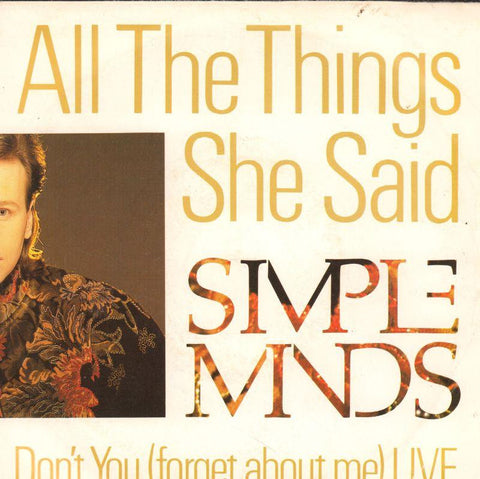 Simple Minds-All The Things She Said-Virgin-7" Vinyl P/S