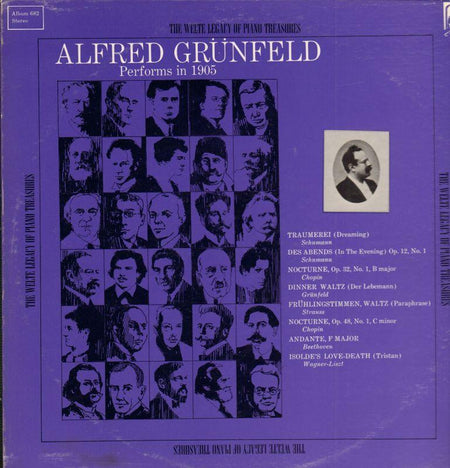 Alfred Gunfeld-Performs In 1905-Welte Legacy-Vinyl LP