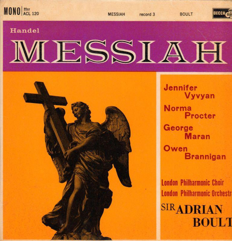 Handel-Messiah Record 3-Decca-Vinyl LP