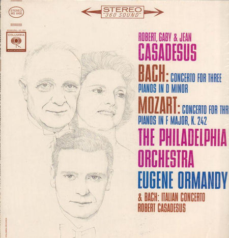 Bach-Concerto For Three Pianos-Columbia-Vinyl LP