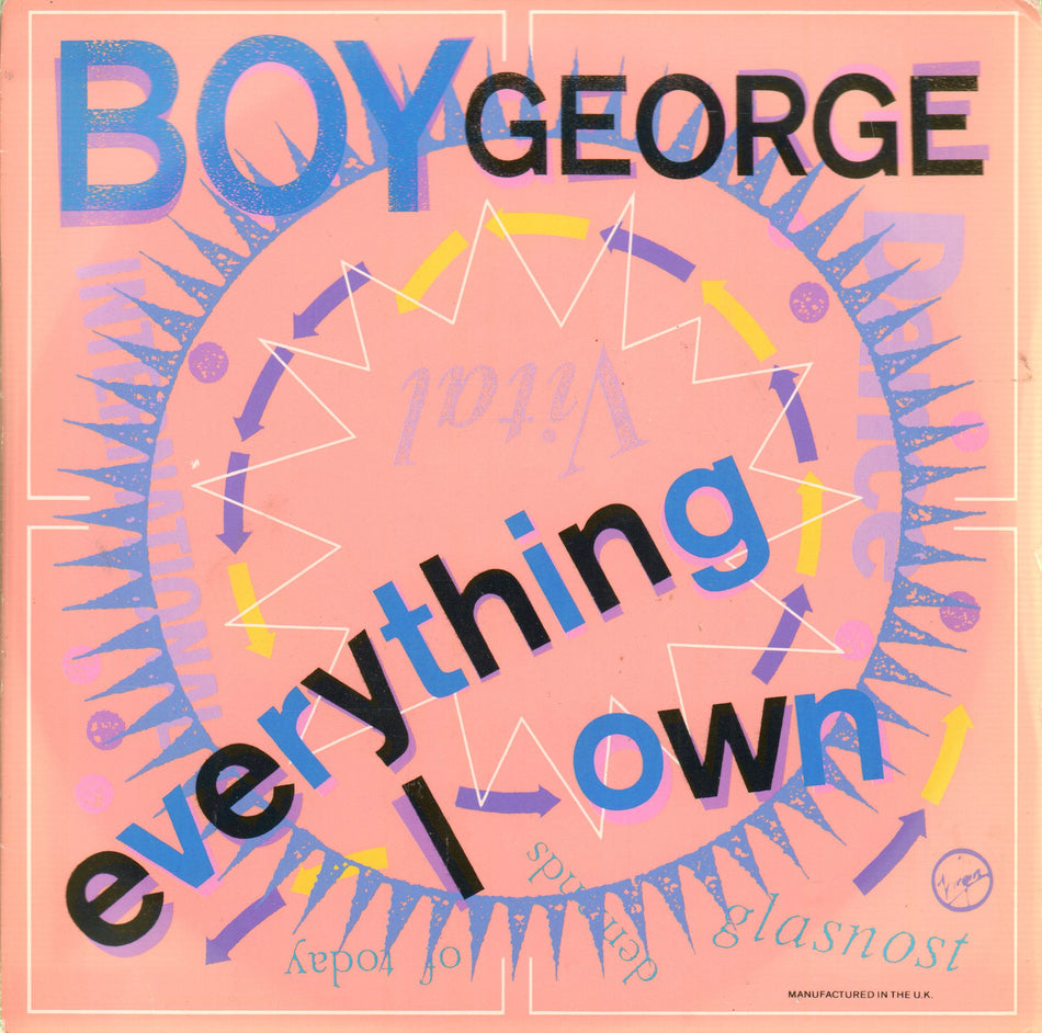 Boy George-Everything I Own-Virgin-7" Vinyl P/S