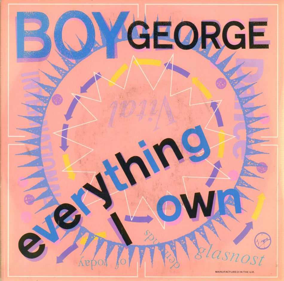 Boy George-Everything I Own-Virgin-7" Vinyl P/S