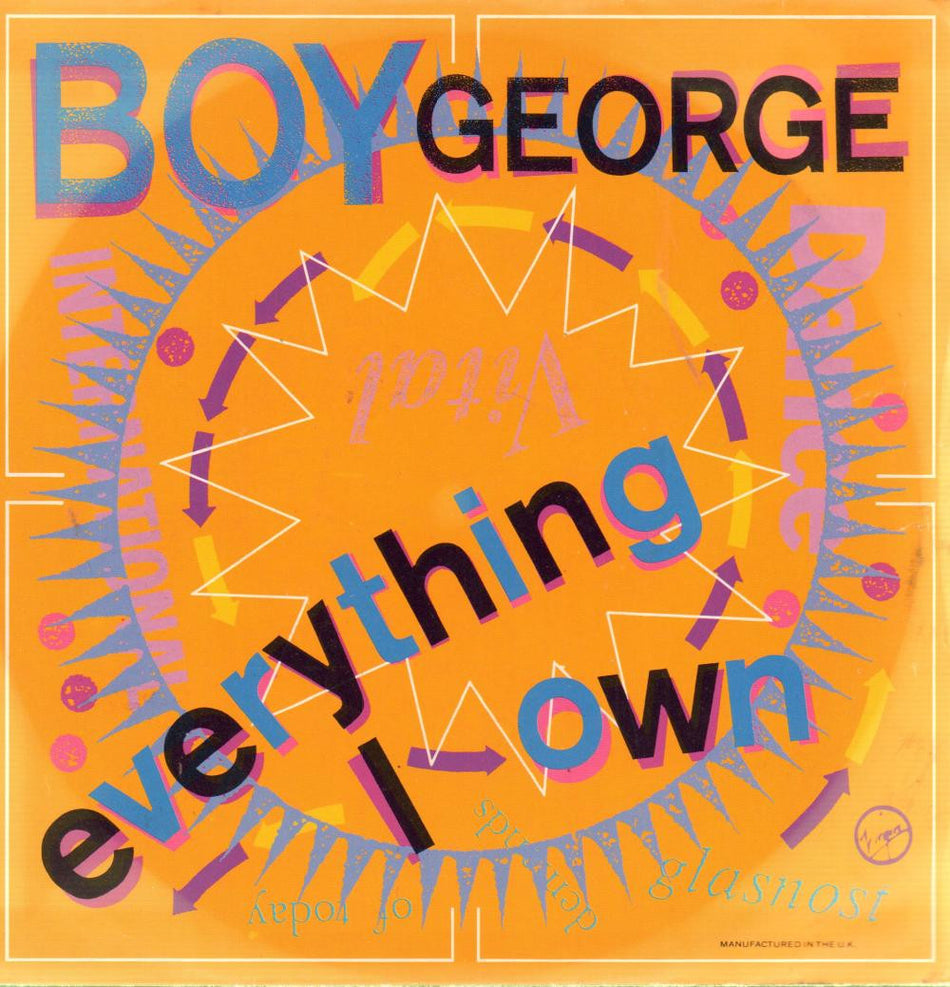 Boy George-Everything I Own-Virgin-7" Vinyl P/S