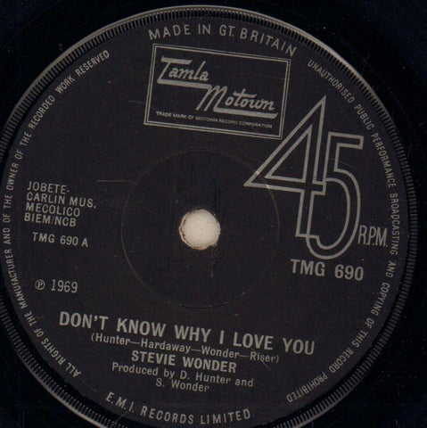 Stevie Wonder-Don't Know Why I Love You-7" Vinyl