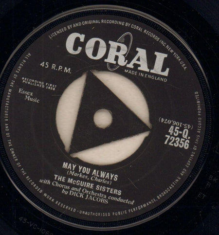 The Mcguire Sisters-May You Always-7" Vinyl