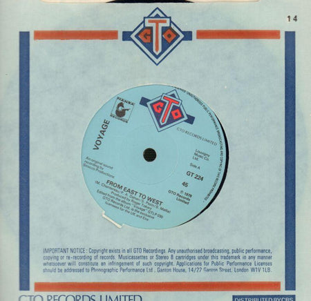 Voyage-From East To West-7" Vinyl