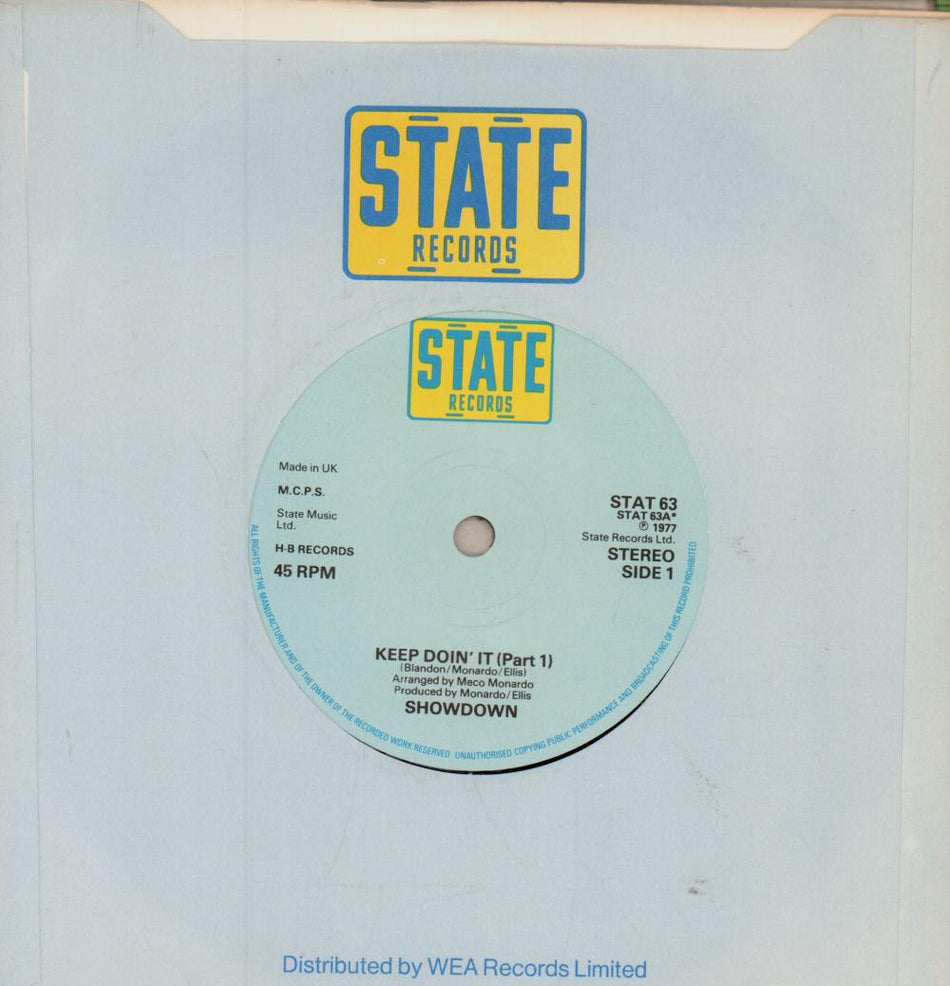 Showdown-Keep Doin'It-7" Vinyl