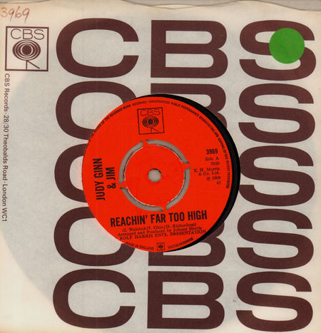 Judy Ginn & Jim-Reachin' Far Too High-7" Vinyl