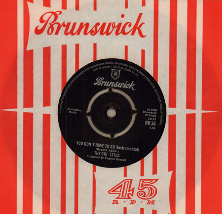 The Chi Lites-You Don't Want To Go-7" Vinyl