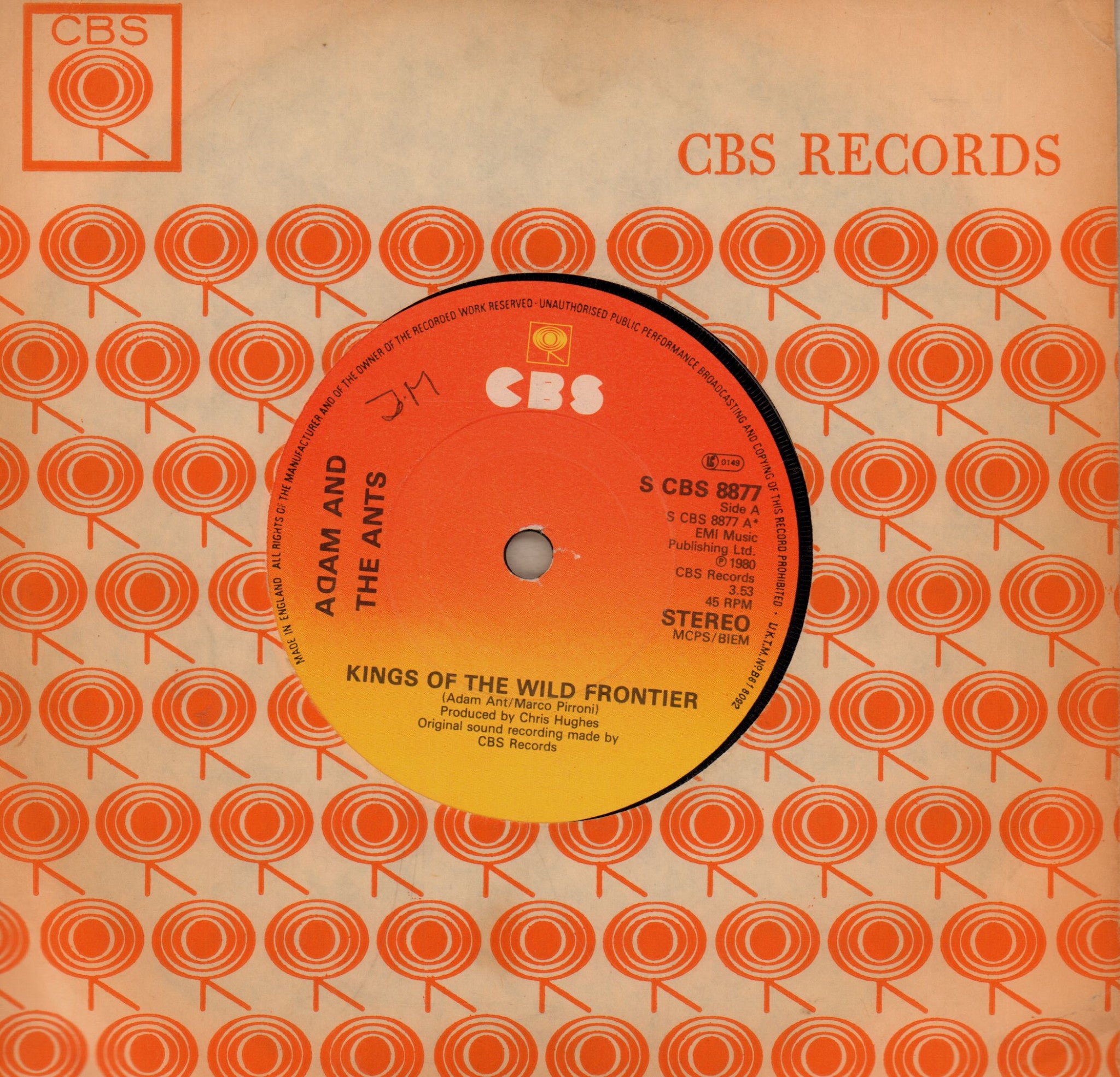 Adam & The Ants-Kings Of The Wild Frontier-7" Vinyl