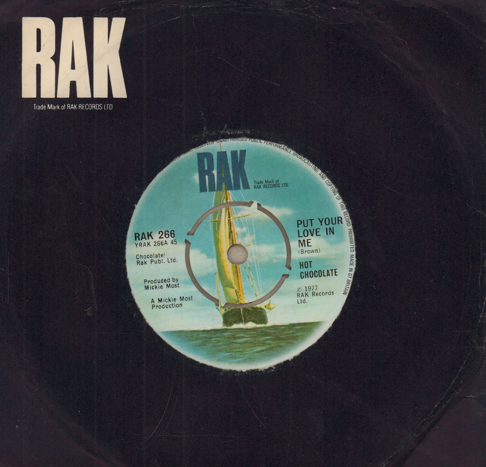 Hot Chocolate-Put Your Love In Me-7" Vinyl