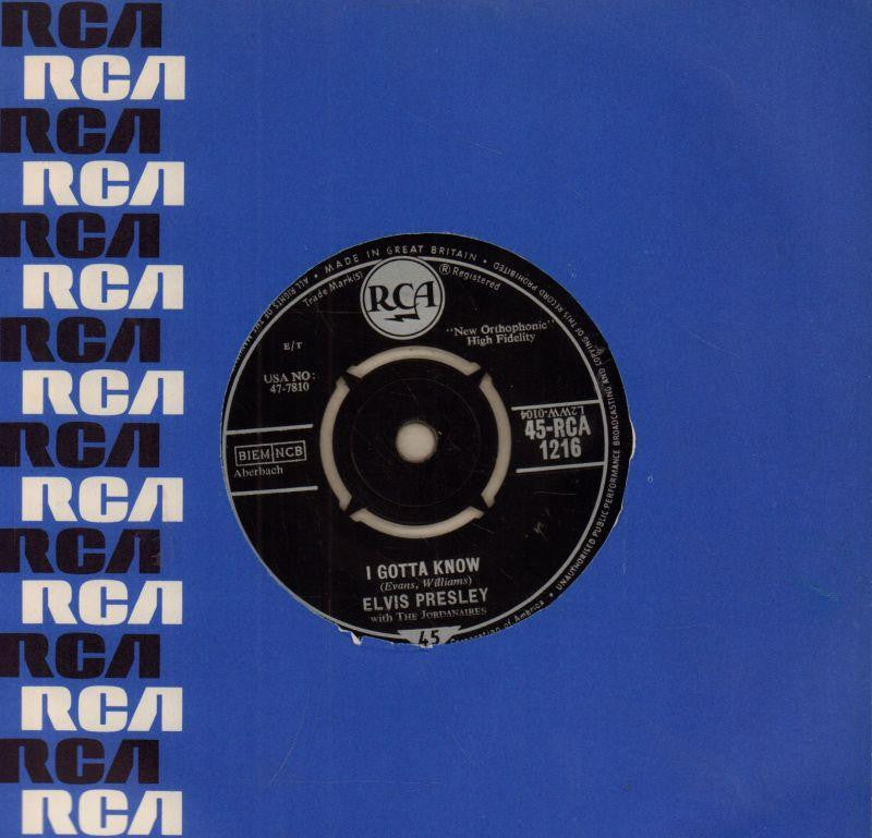 Elvis Presley-I Gotta Know-7" Vinyl