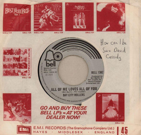 Bay City Rollers-All Of Me Love's All Of You-7" Vinyl
