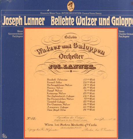 Lanner-Beliebte Walzer Und Galoppen-Intercord-2x12" Vinyl LP Gatefold