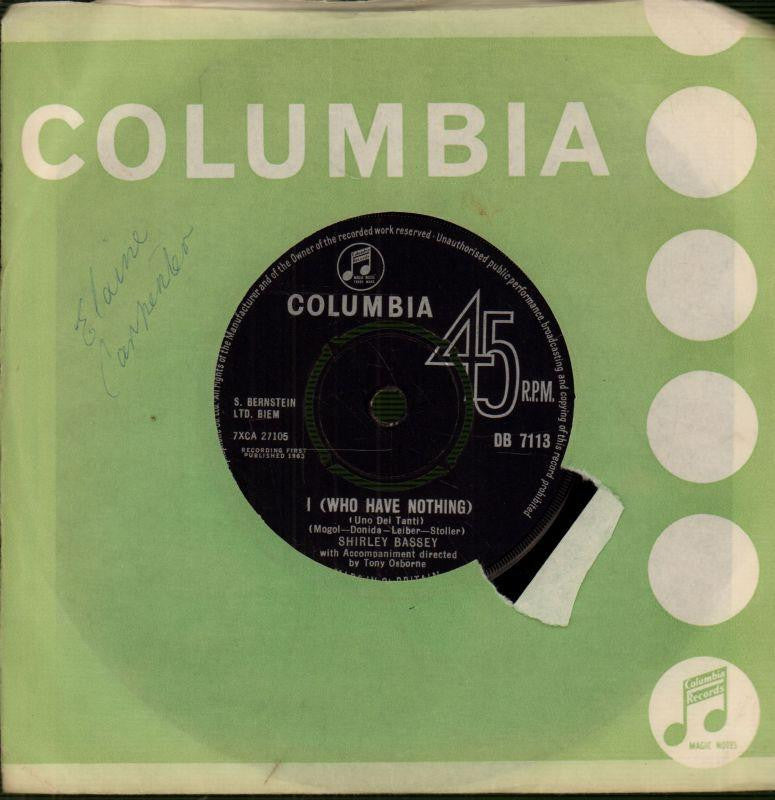 Shirley Bassey-I / How Can You Tell-7" Vinyl