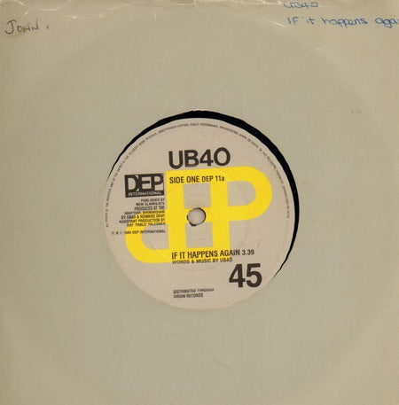 UB40-If It Happens Again-Dep International-7" Vinyl