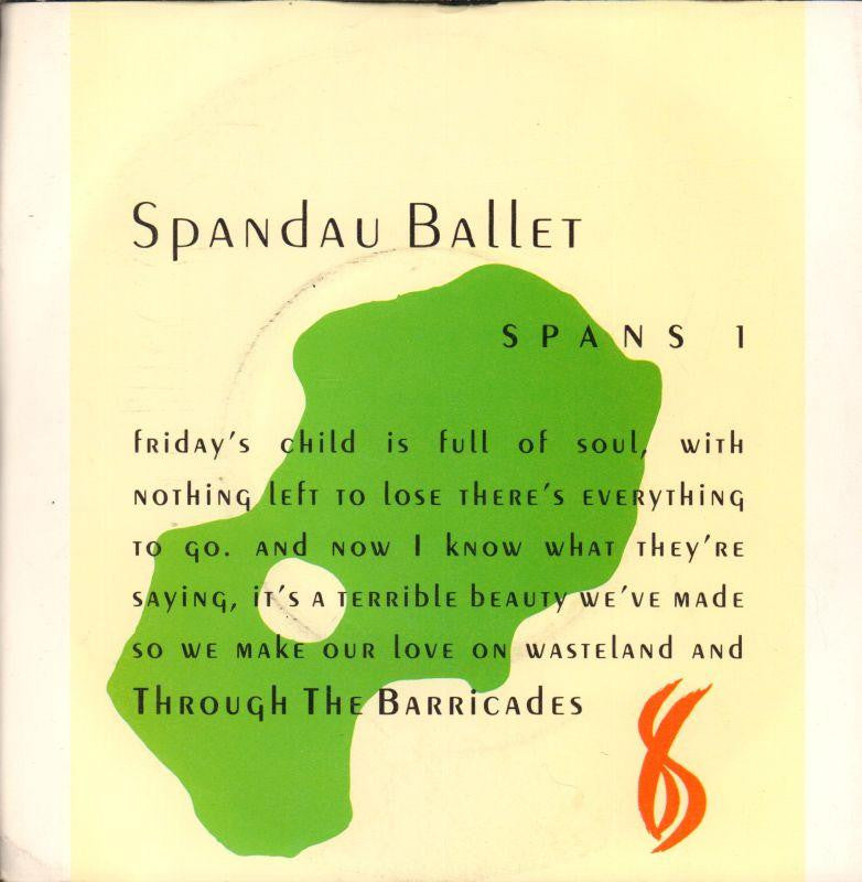 Spandau Ballet-Through The Barricades-CBS-7" Vinyl P/S