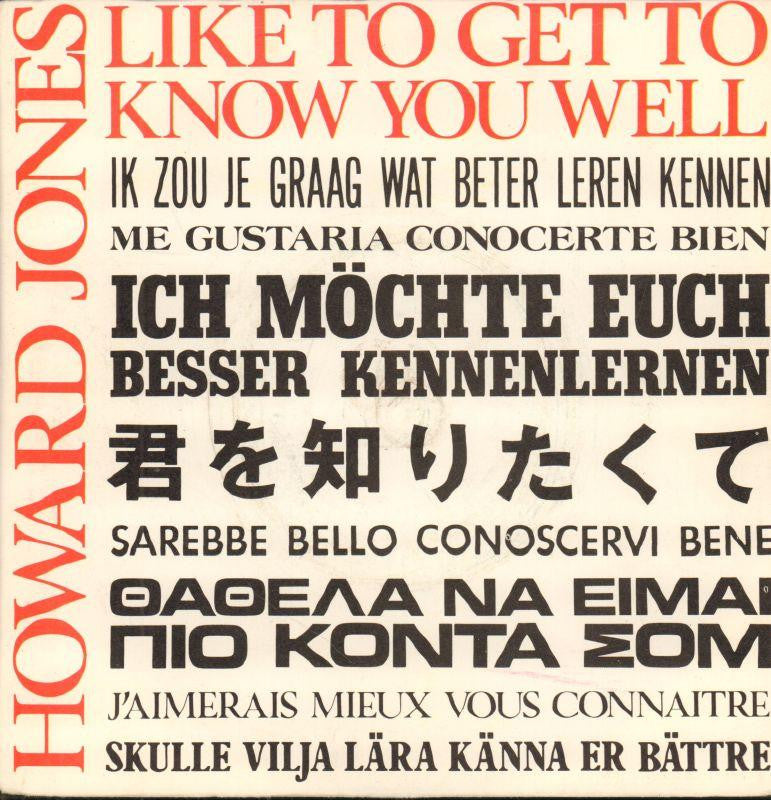 Howard Jones-Like To Get To Know You Well-WEA-7" Vinyl P/S