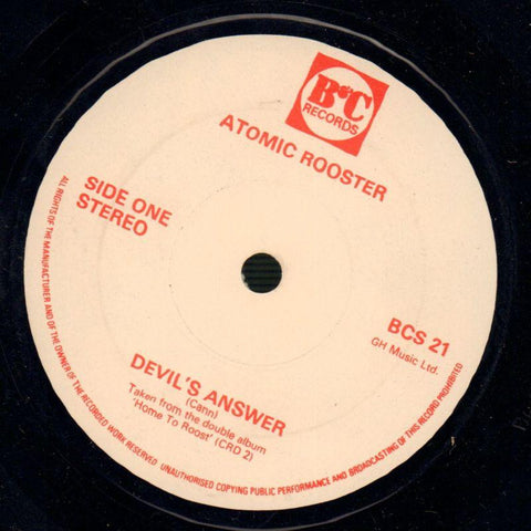 Atomic Rooster-Devil's Answer-B&C-7" Vinyl