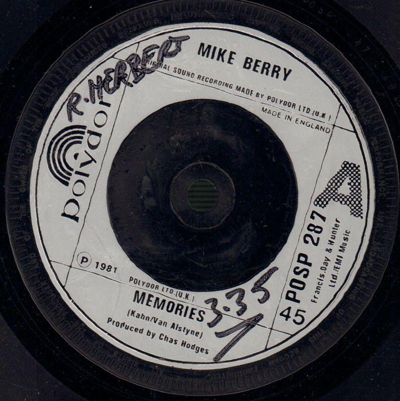 Mike Berry-Memories-Polydor-7" Vinyl
