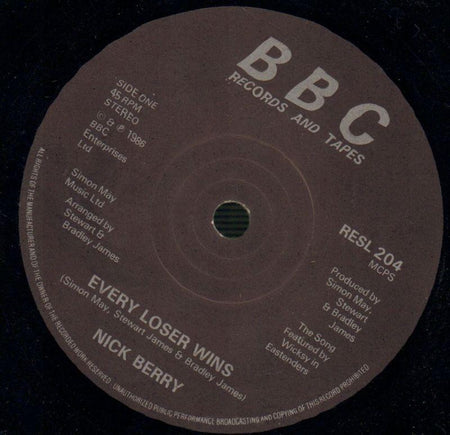 Nick Berry-Every Loser Wins-BBC-7" Vinyl