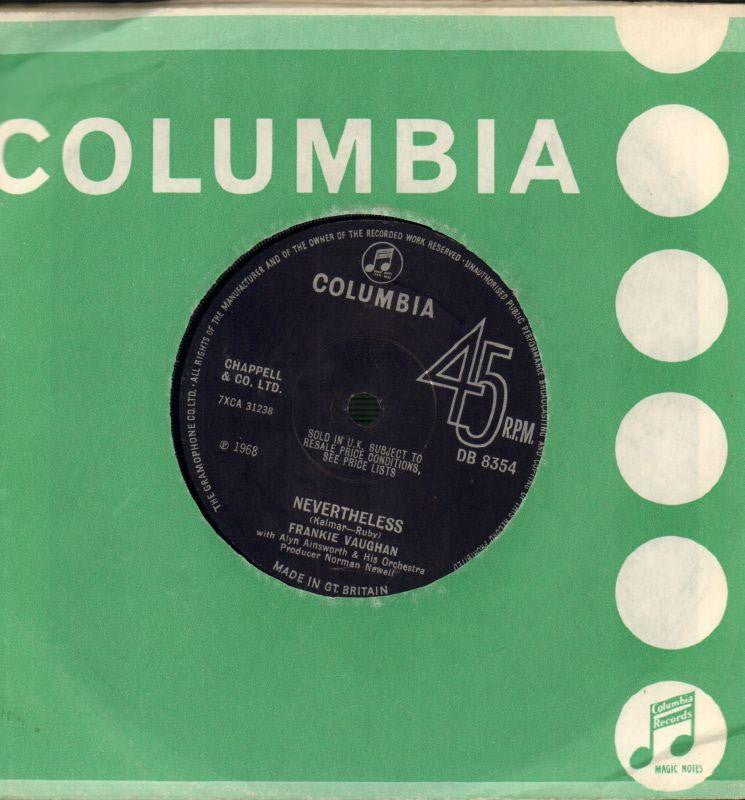 Frankie Vaughan-Nevertheless-Columbia-7" Vinyl