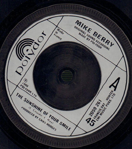 Mike Berry-The Sunshine Of Your Smile-Polydor-7" Vinyl