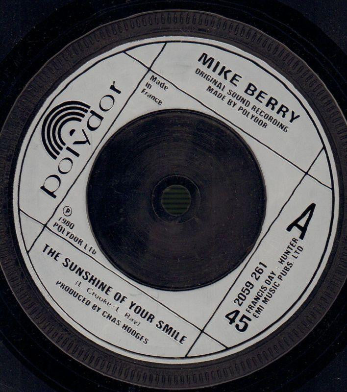 Mike Berry-The Sunshine Of Your Smile-Polydor-7" Vinyl