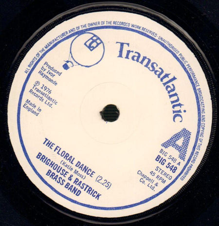 Brighouse & Rastrick Brass Band-The Floral Dance-Transatlantic-7" Vinyl