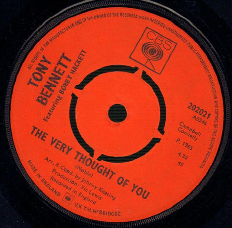 Tony Bennett-The Very Thought Of You-CBS-7" Vinyl