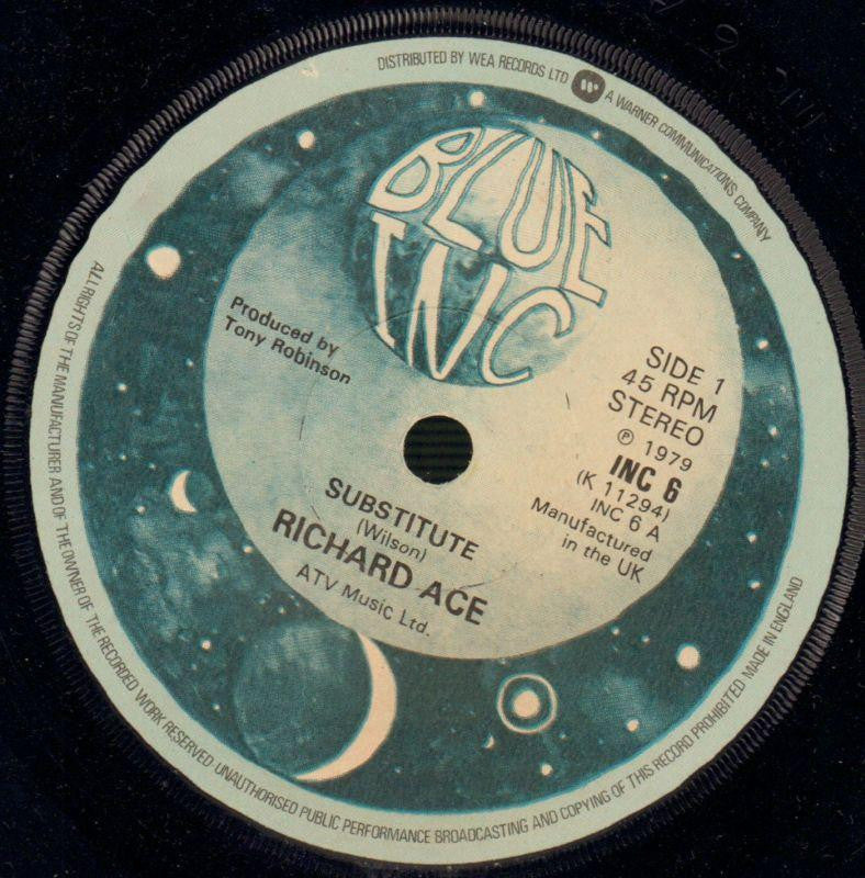 Richard Ace-Substitute-Blue Inc-7" Vinyl