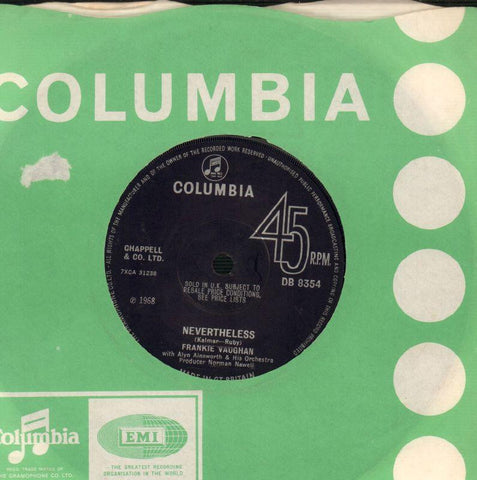 Frankie Vaughan-Nevertheless-Columbia-7" Vinyl