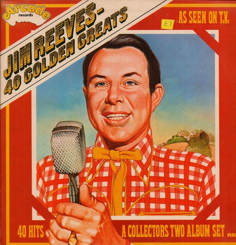 Jim Reeves-40 Golden Greats-Arcade-2x12" Vinyl LP Gatefold