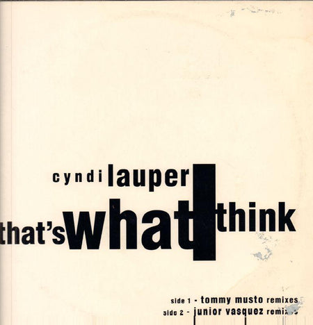 Cyndi Lauper-That's What I Think-12" Vinyl