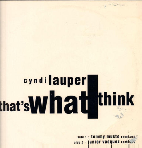Cyndi Lauper-That's What I Think-12" Vinyl