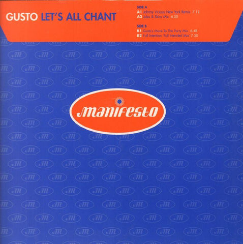 Gusto-Let's All Chant-Mercury-12" Vinyl