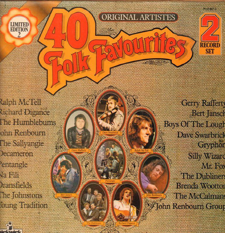 Various Folk-40 Folk Favourites-Pickwick-2x12" Vinyl LP Gatefold