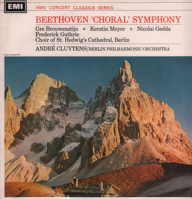 Beethoven-Choral Symphony No.9 Berlin PO Andre Cluytens-HMV-Vinyl LP