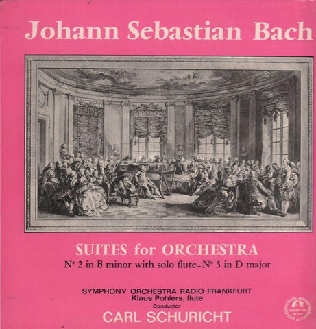 Bach-Suites For Orchestra No.2 In B Minor With Solo Flute No.3 In D Major-Concert Hall-Vinyl LP